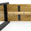 Nessa 42"W Solid Mango Wood Industrial Contemporary Bench with Black Metal Legs