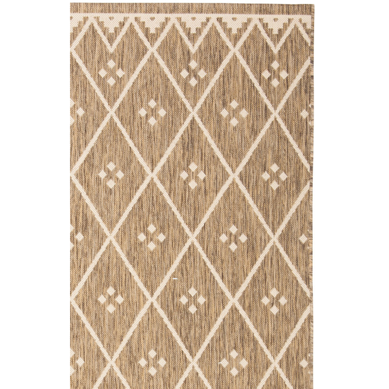 Tapis rayé bleu marine / gris intérieur / extérieur Arneshia, Rectangle 8 pi x 10 pi