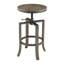 Jemmie Adjustable Swivel Bar Stool in Brown