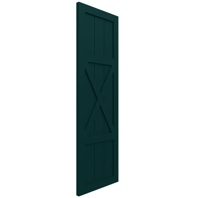 Volets de ferme EnduraCore, L 12 po, 58"H, Vert thermique
