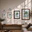 Solitary Palm Coastal - Framed Print-648122038-648122045