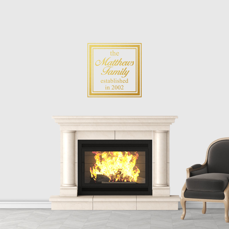 Text & Numbers Wall Decal, Gold, Yes