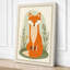 Fox and Botanicals Modern - Wrapped Canvas-1052010089-1052010095