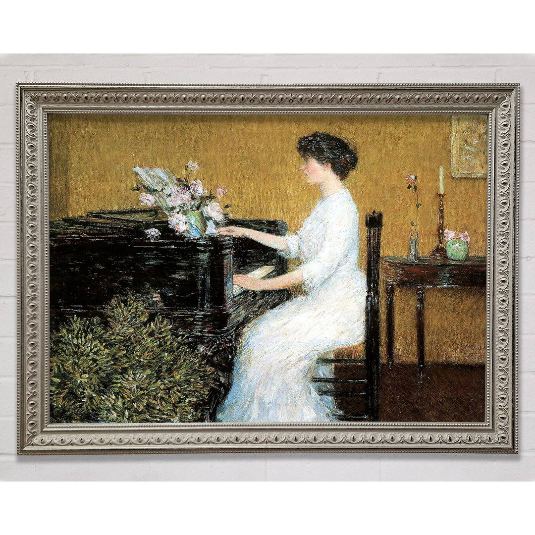 At The Piano von Childe Hassam - Einzelne Bilderrahmen Kunstdrucke