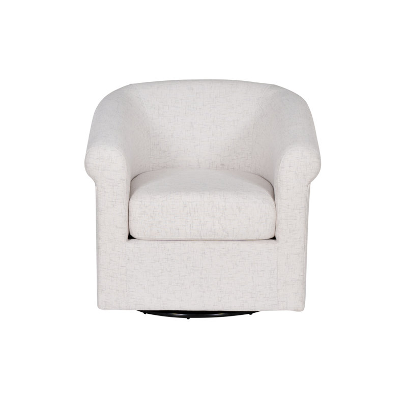 Carmorn Upholstered 360-Swivel Barrel Armchair