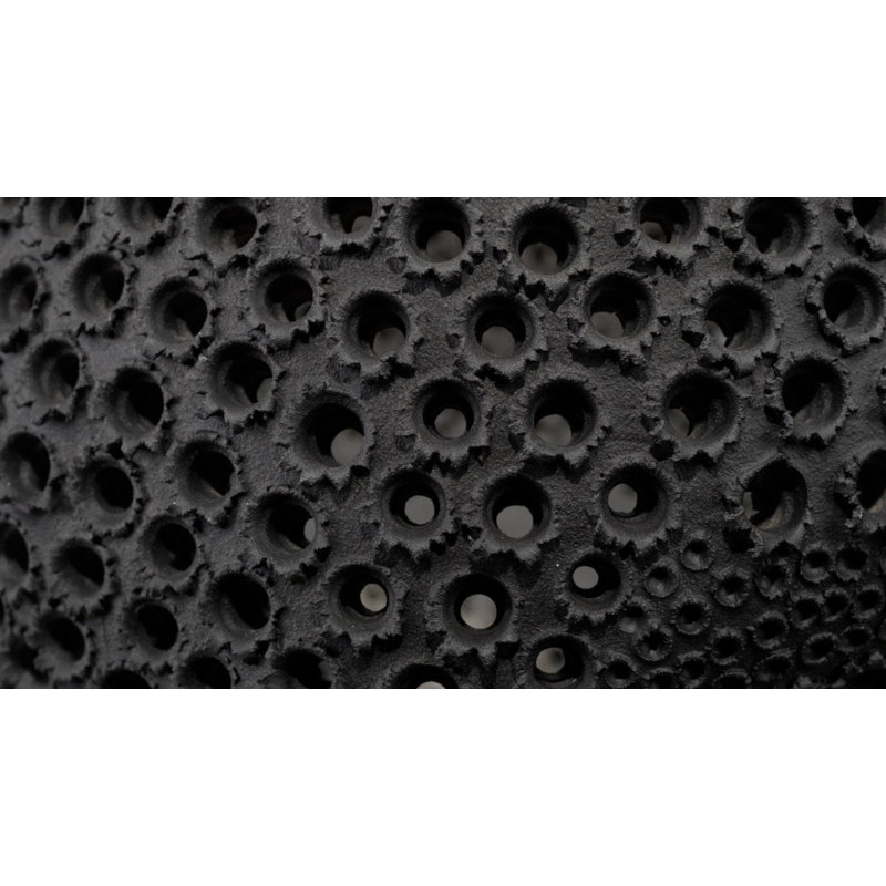 Black Perforated Porcelain Decorative Table Vase