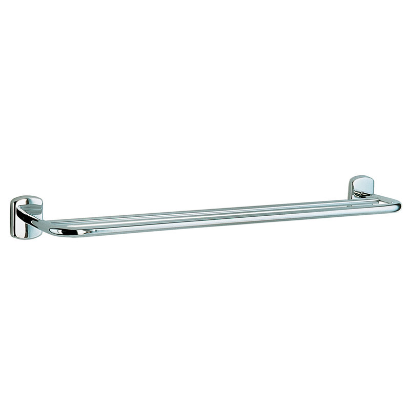 Double barre à serviettes murale 23,37" Cabin, Chrome poli