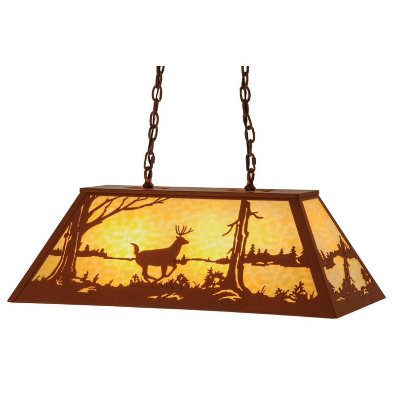 Rustic Earth Finish 6-Light Glass Pendant for Indoor/Outdoor