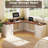 78" L Shaped Executive Desk With Monitor Stand Computer Desk With Storage And Power Outlets-1255007511