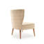 Chaise d'appoint en polyester capitonné Lawrey