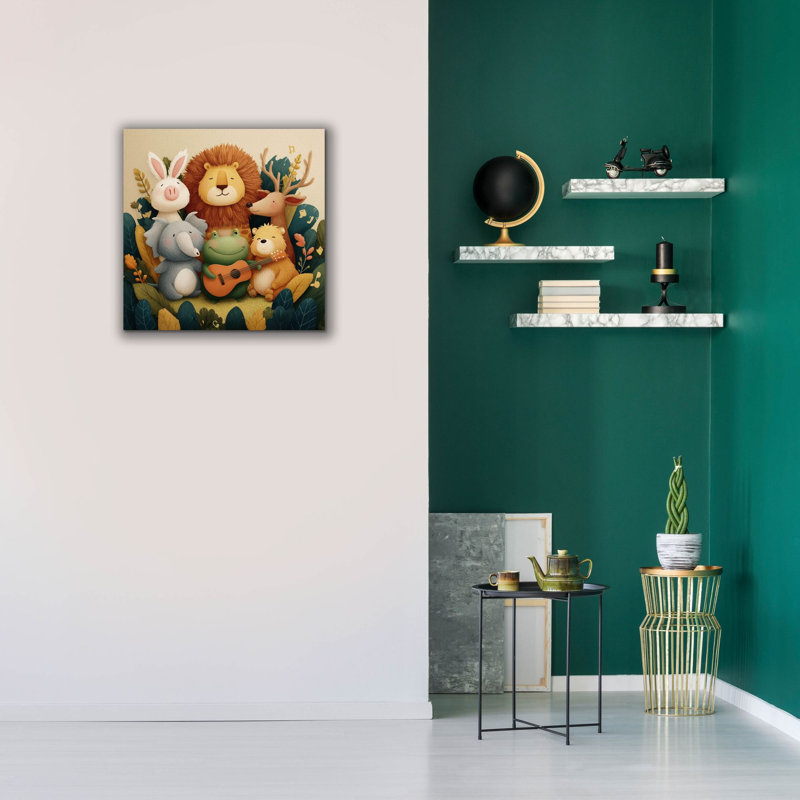  «Animal Friends» par Ann Klee, art mural sur toile, 26 po x 26 po