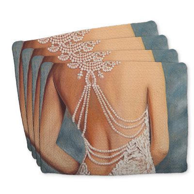 Braided Polyester Eiver Set of 4 for Wedding Decor