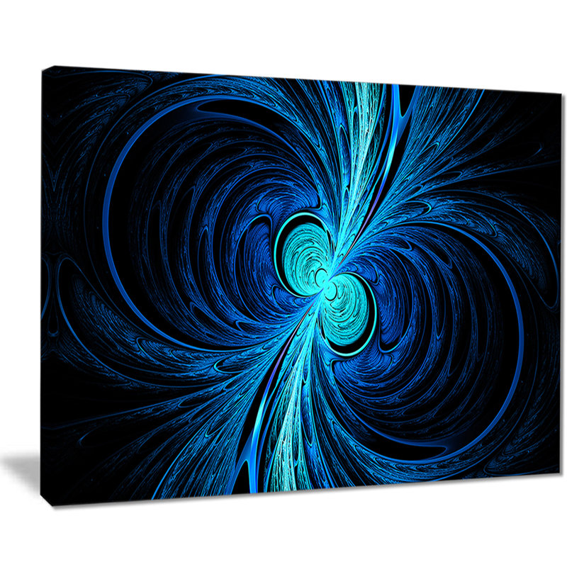 «Blue Fractal», impression sur toile tendue, H 30 po x l 40 po x P 1 po