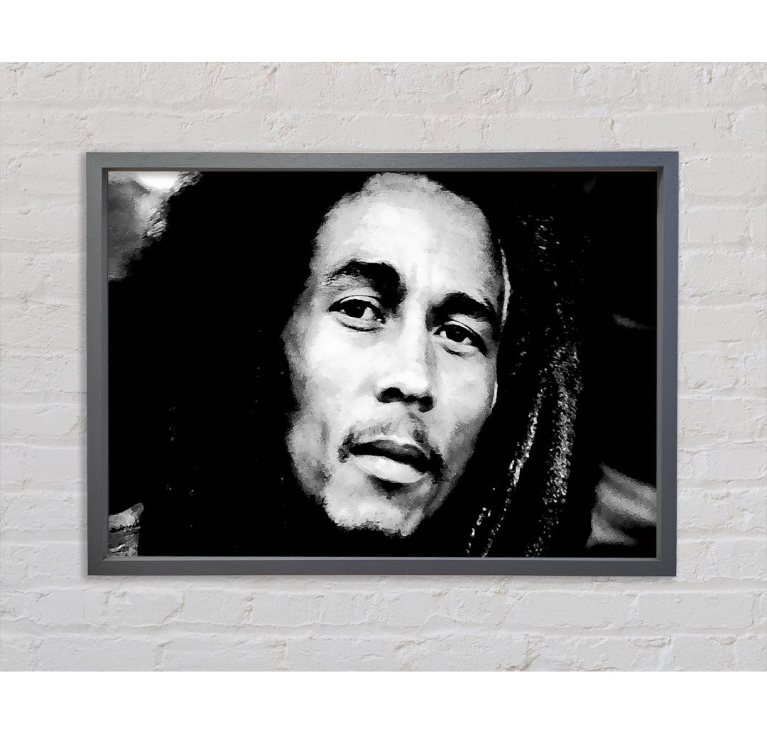 Bob Marley Iron Lion - Einzelner Bilderrahmen Kunstdrucke auf Leinwand