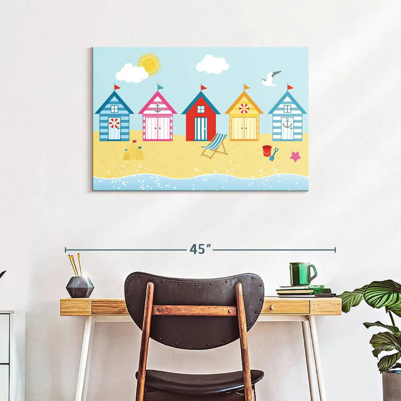 Cartoon Aydelis Huts, 24" H x 36" W