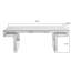 Table basse à miroir rectangulaire de luxe 47 pouces avec verre trempé cannelé, table d'appoint moderne pour canapé, assemblage facile en 2 étapes, style luxueux léger, emballage renforcé