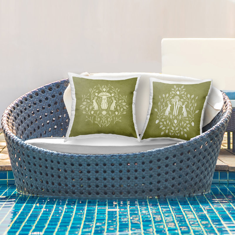 Coussin extérieur Stupell Industries Boho, Vert