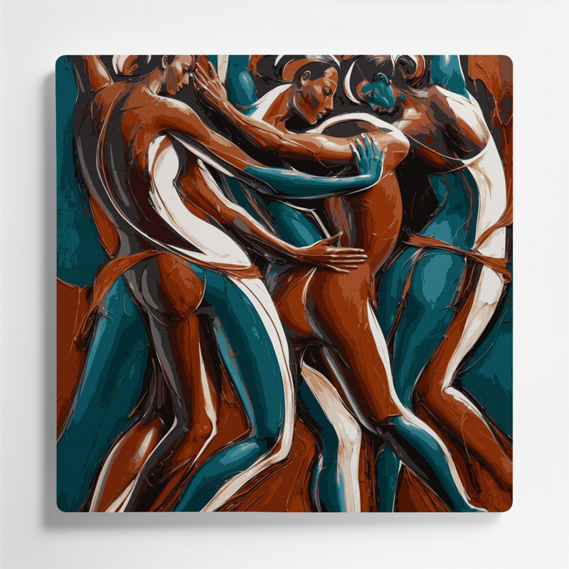 Art mural abstrait en métal noir figuratif abstrait 99, H 16 po x l 16 po