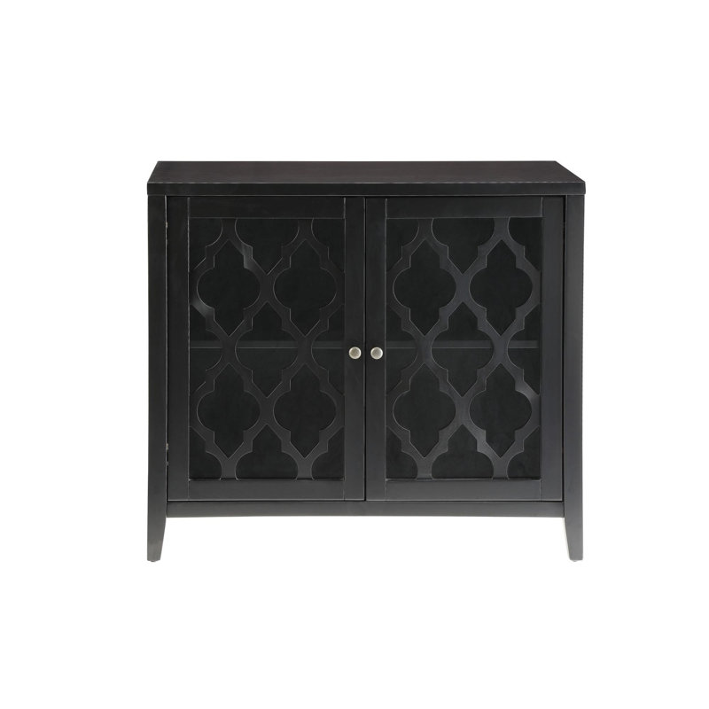 Newhalem Black Console Table with Shelf Inside