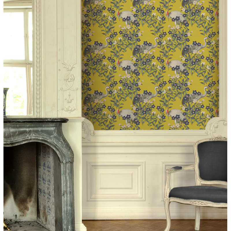 Yuki Osada Floral Wallpaper Double Roll, Yellow