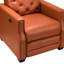 Fauteuil inclinable électrique en cuir véritable de 31,50 po Gumesindo-1315888096