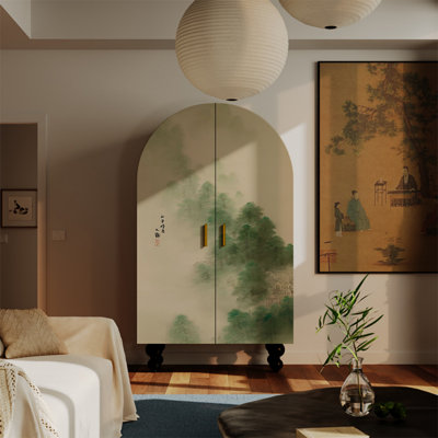 Armoire-penderie à double porte arquée