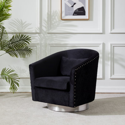 Skye Upholstered Swivel Barrel Chair