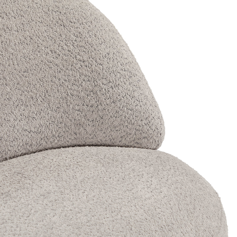 Fauteuil demi-tonneau pivotant à 360 °, Tissu gris