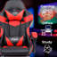 Racing Massage Computer Gaming Chair with Footrest-69583062