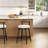 Dael Metal Adjustable Height Swivel Stool With Upholstered Seat And Back