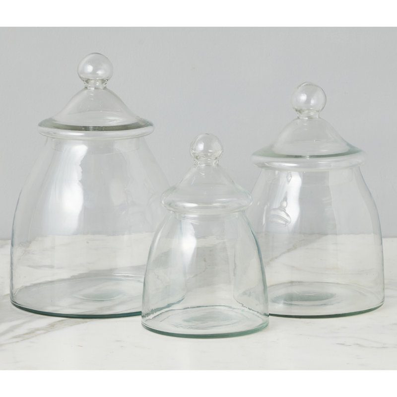 Vintage Glass Bon Bon Jar with Lid, Small