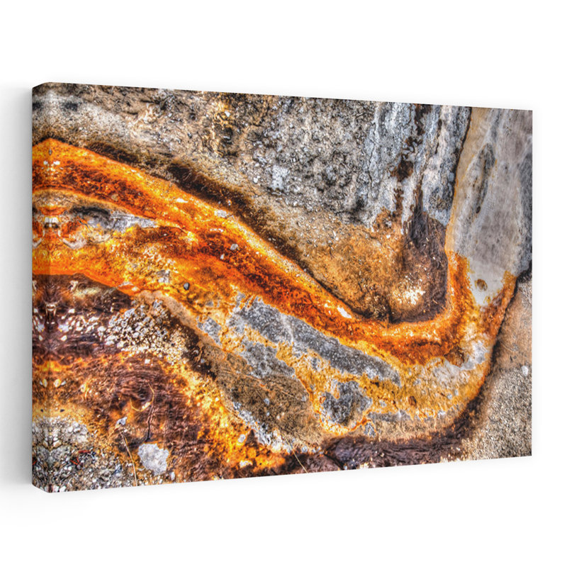 Firehole, art abstrait organique vibrant, H 40 po x l 60 po