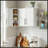 L Shape Wall Mounted Kitchen Cabinet with 2 Door and 3 Layers Shelves