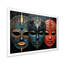 Red African Masks III - Masque africain, art mural-1247760925-1208940163-1247760900