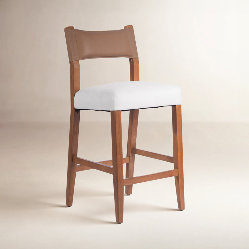 Rustic Bar Stool,Solid Wood Frame
