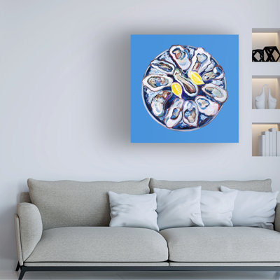 Assiette d'huîtres sur toile par Alice Straker