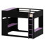 Lit mezzanine avec bureau à hauteur réglable-512388185