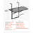 Balcony Hanging Table Outdoor Metal Patio Railing Table Adjustable