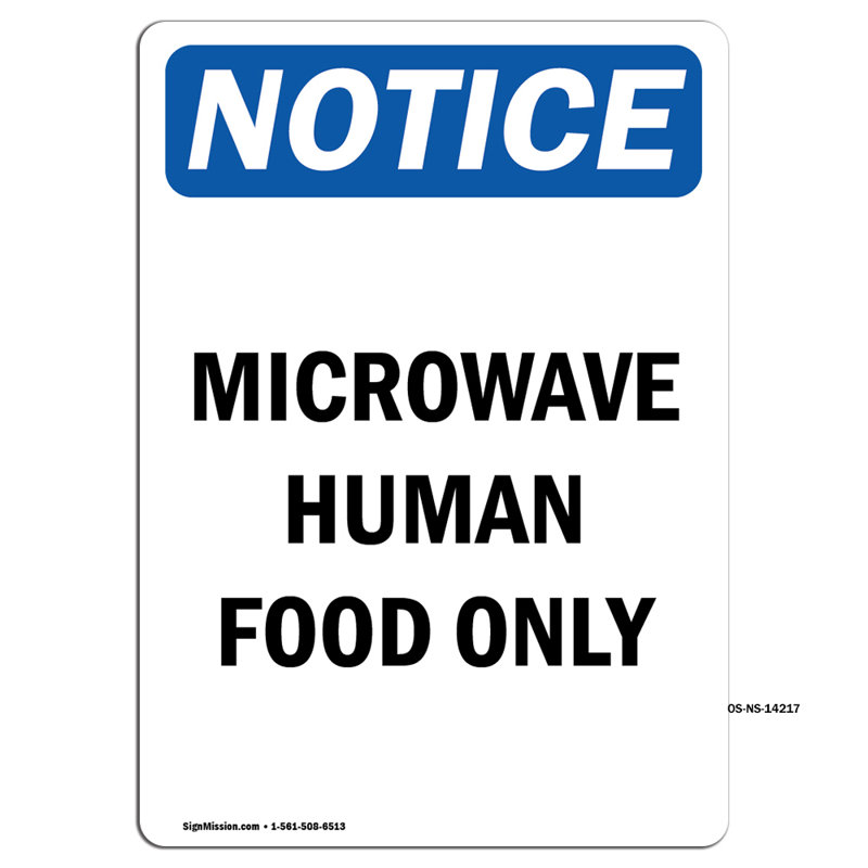 Plaque de micro-onde nourriture humaine seulement