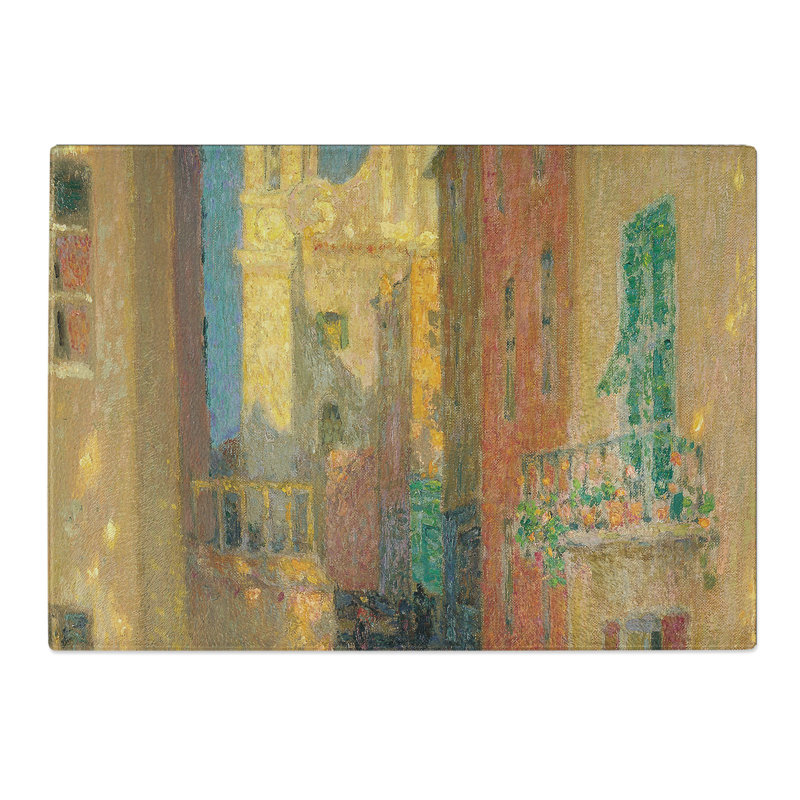 Church Street by Henri Le Sidaner Chopping Board, 0.4cm H x 20cm W x 28.5cm L