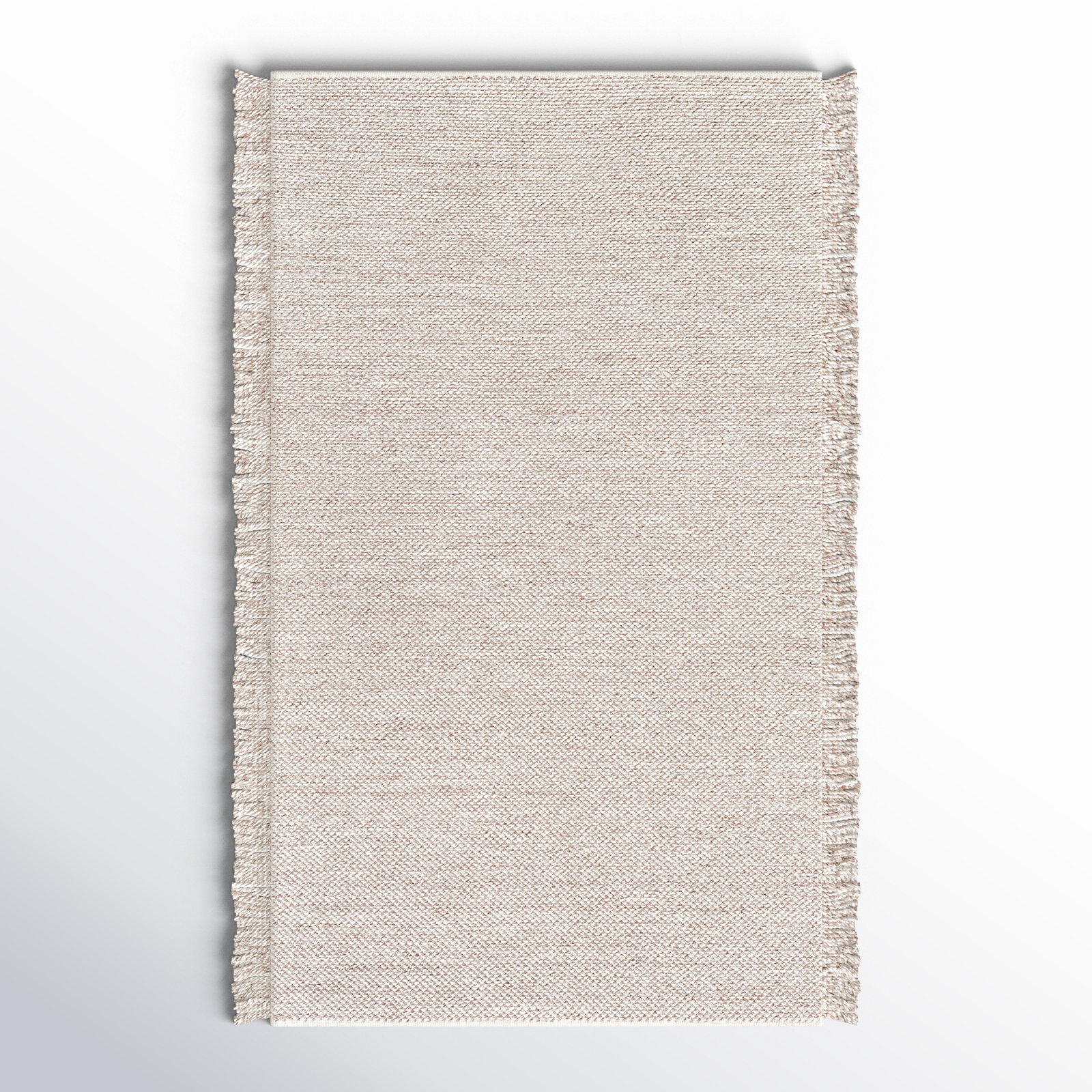 Hinton Taupe Cream Hand-Woven Outdoor Rug, Rectangle 2' x 3'