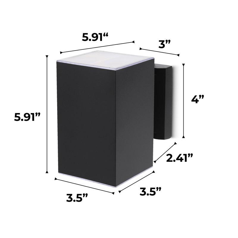 Mitsuru Outdoor Aluminum Solar LED Wall Sconce