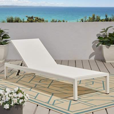 Chaise longue simple, chaise longue d'extérieur, chaise longue de patio moderne