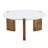 Minimalist Circular MDF Material Coffee Table with Unique Embedded Design and Three - Leg Support for Stable and Practical Home Use