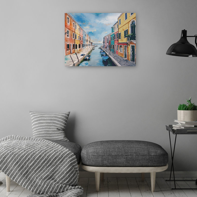 «Colors of Venice» par Studio Arts, reproduction d'art sur toile, H 11 po x l 14 po, Toile tendue