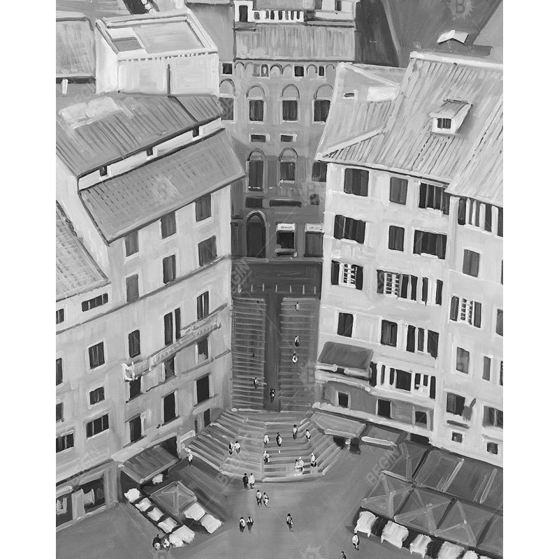 Siena City In Italie Print On Canvas
