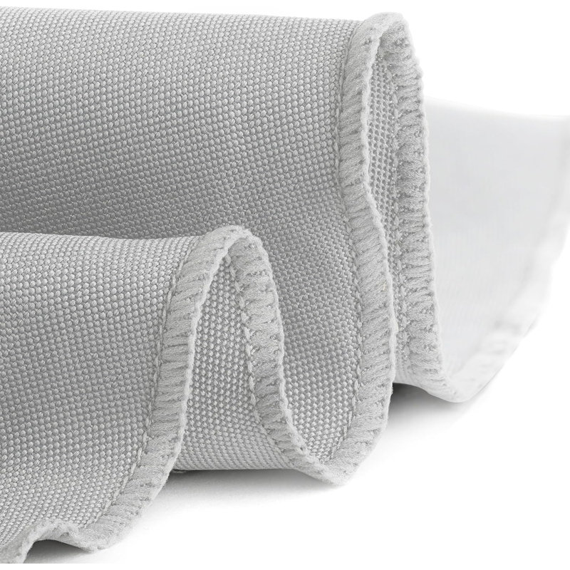 Ambee Round No Pattern Polyester Tablecloth, 70" Round, Silver