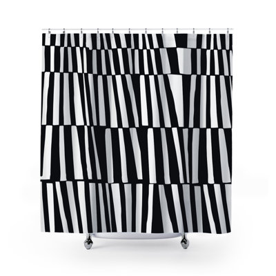 Thora Abstract Mid-Century Shower Curtain