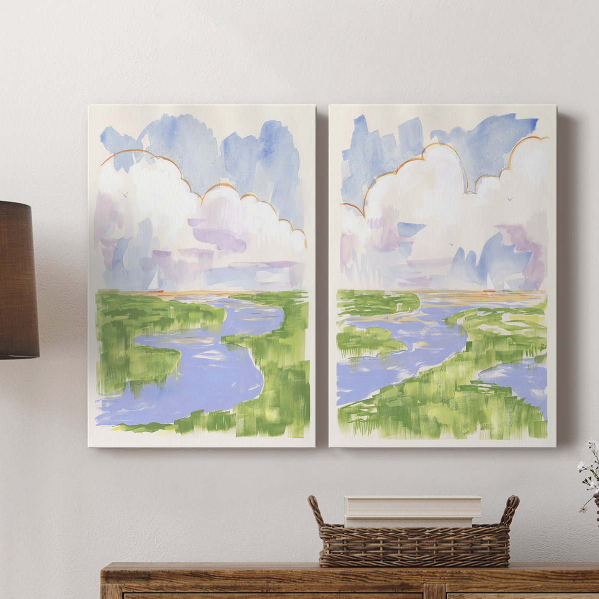 Wade Logan® Low Country River Vista I-Premium Gallery Wrapped Canvas ...