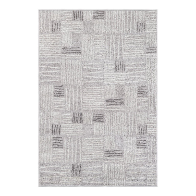Geometric Area Rug, Rectangle 124.5 cm x 185.4 cm